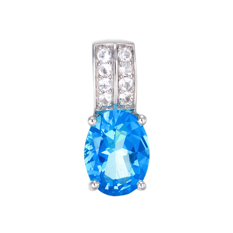 Glamorous Passion Topaz Pendant with Natural White Topaz