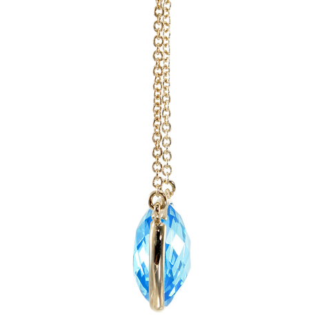 Lustrous Blue 18K Gold Vermeil Pendant