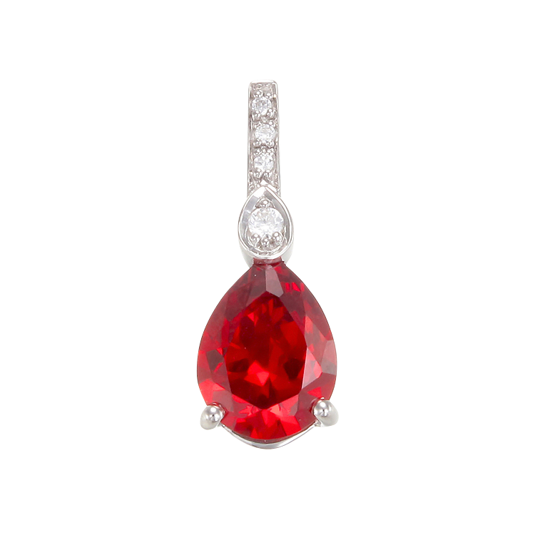 Gorgeous Ruby Red Drop Pendant
