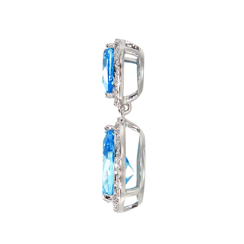 Glamorous Teardrop Blue Pendant