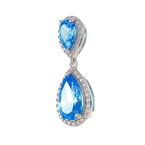 Glamorous Teardrop Blue Pendant