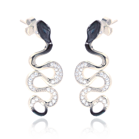 Ember Coiled Snake Earrings