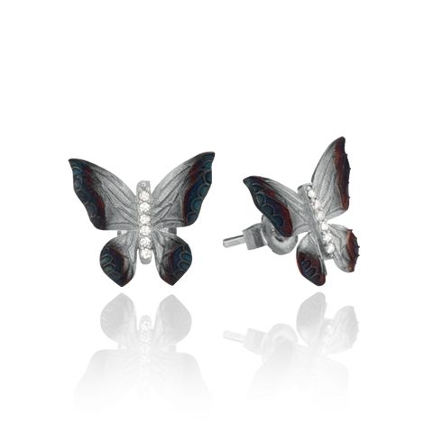 Butterfly Earrings with Ember Detail