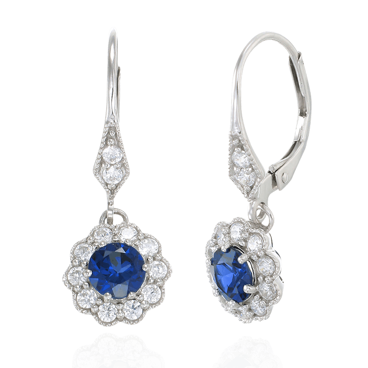 Vintage Inspired Sapphire Earrings