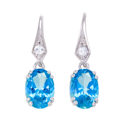 Classically Elegant Passion Topaz Drop Earrings