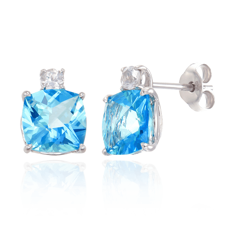 Passion Topaz Sparkling Luscious Earrings with Natural White Topaz