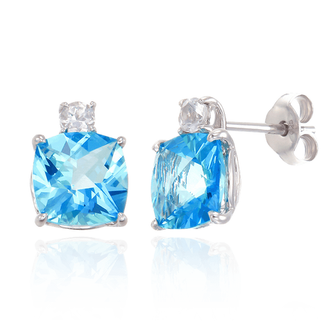 Passion Topaz Sparkling Luscious Earrings with Natural White Topaz
