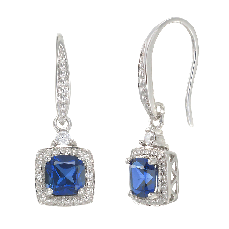 Exquisite Sapphire Drop Earrings