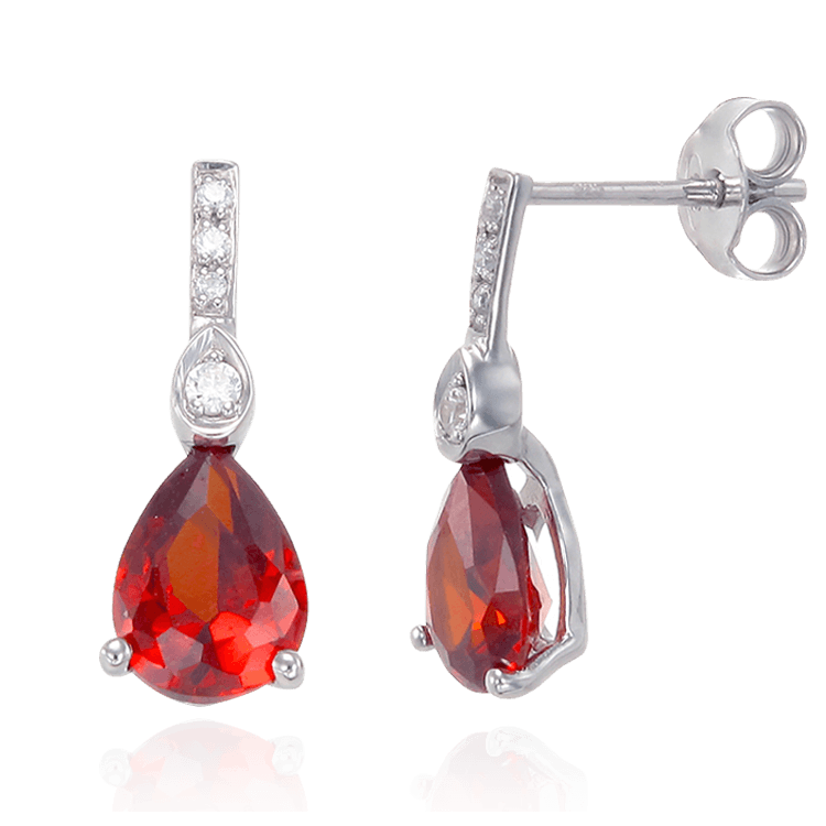 Gorgeous Ruby Red Drop Earrings