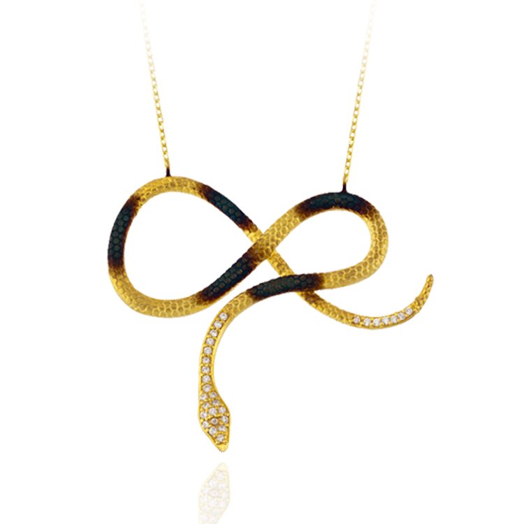 Infinity Snake Bow Pendant – Karina Ariana