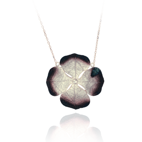Lily Pad with Ember Detail Pendant