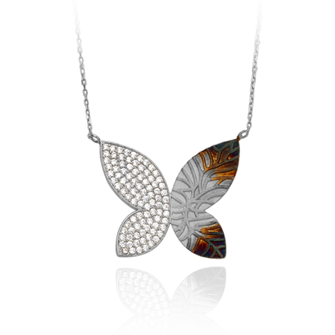 Hanging Butterfly Ember Necklace