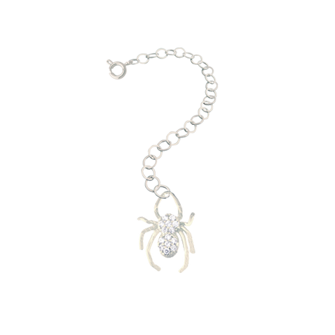 Small Burnt Web Spider Drop Necklace
