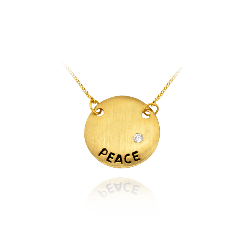 PEACE Circle Pendant
