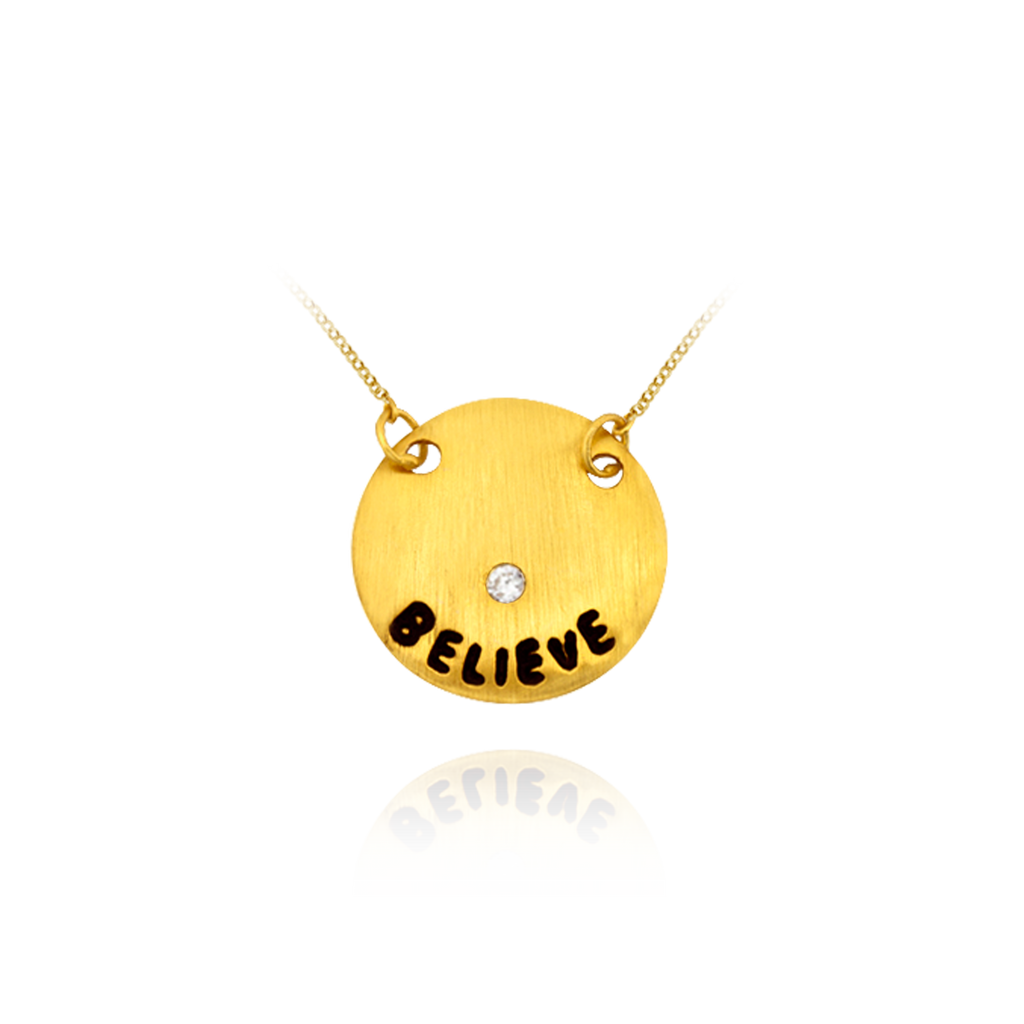 BELIEVE Circle Pendant