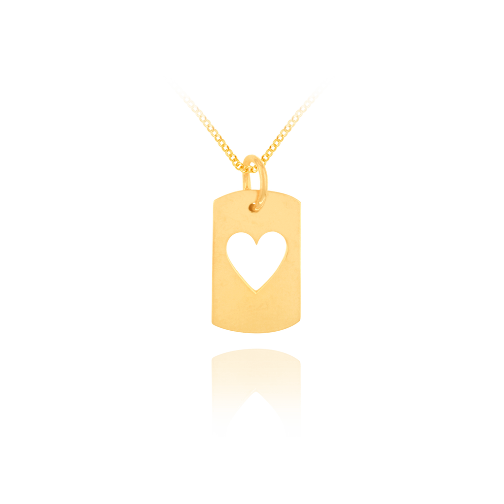 Heart Cut Out Dog Tag