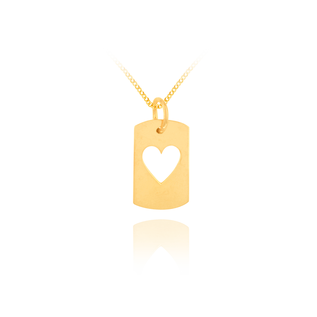 Dog tag with heart cut out discount