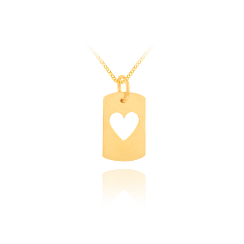 Heart Cut Out Dog Tag