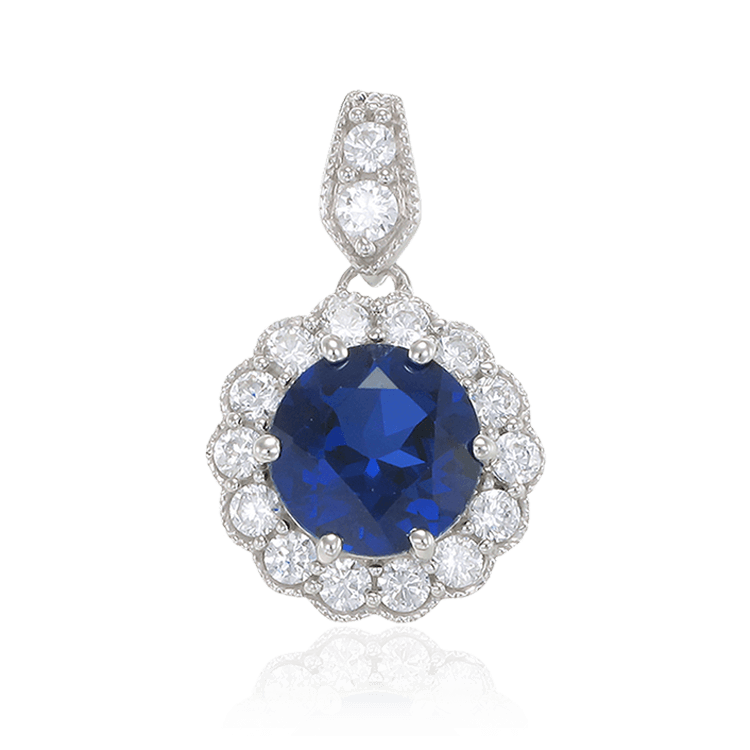 Vintage Inspired Sapphire Pendant