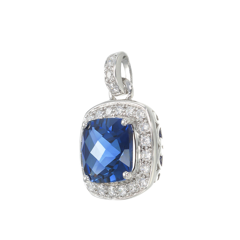 Sparkling Blue Sapphire Pendant