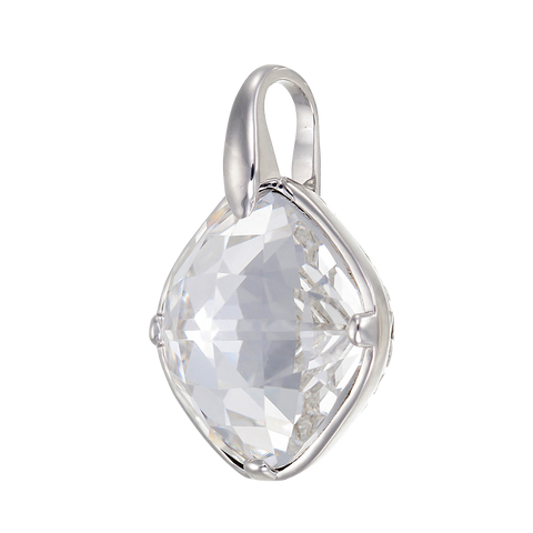 Luminous Deco Influenced White Crystal Pendant