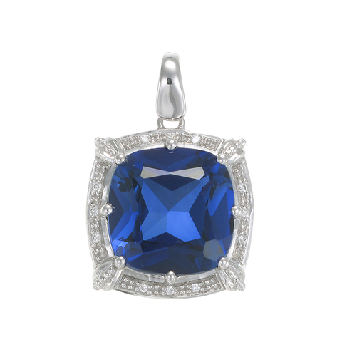 Sparkling Vintage Inspired Sapphire Pendant