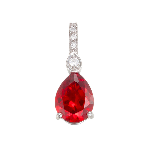 Gorgeous Ruby Red Drop Pendant