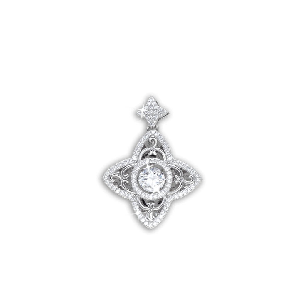 Four-pointed Star Pendant with Vintage detailing