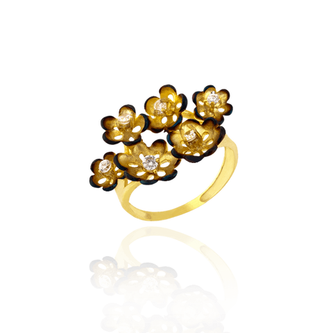 Ember Buttercup Cluster Ring