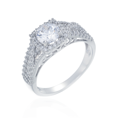 Encrusted Sparkling Circular Ring