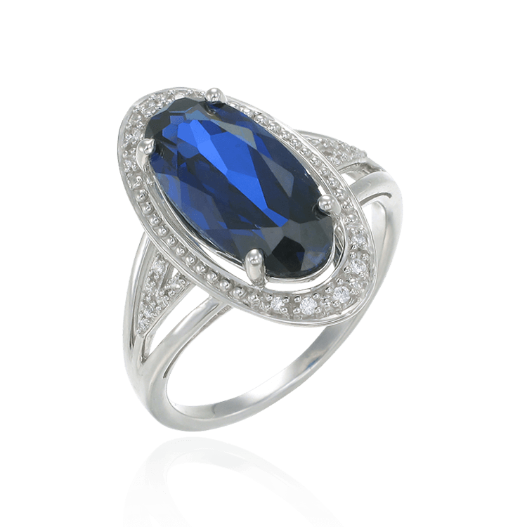 Classic Oval Blue Sapphire Ring