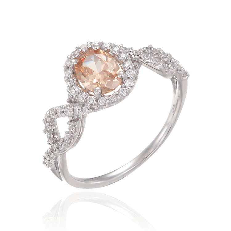 Twisted Spiral Champagne Ring