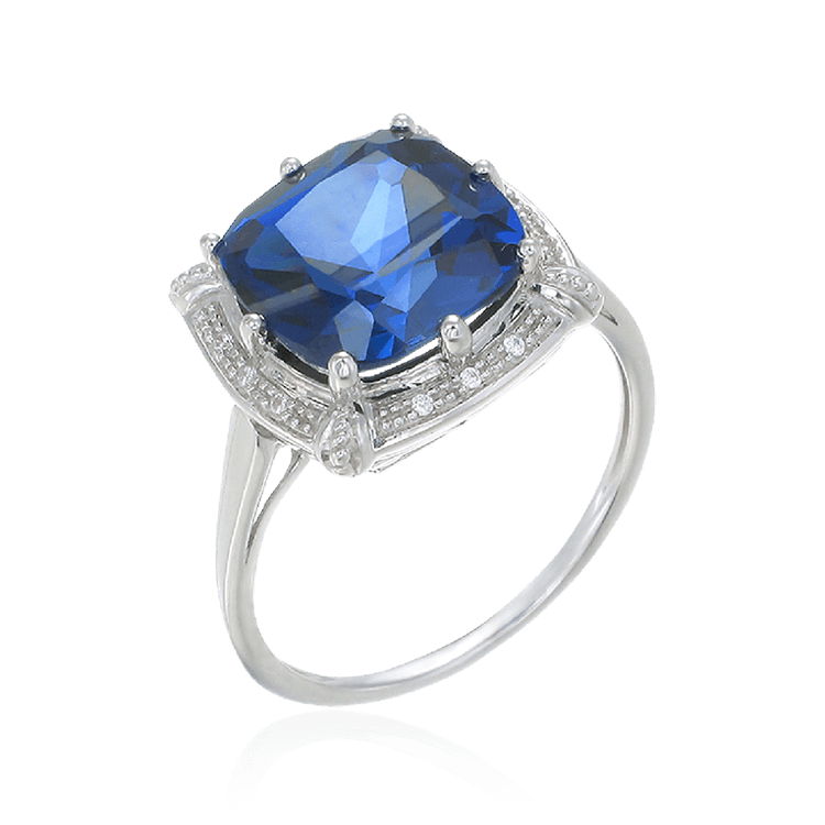 Sparkling Vintage Inspired Sapphire Ring