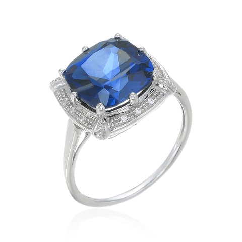 Sparkling Vintage Inspired Sapphire Ring