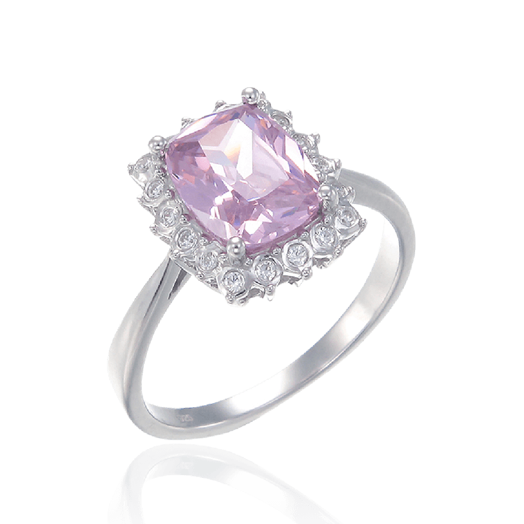 Pink Ring with Sparkling Halo