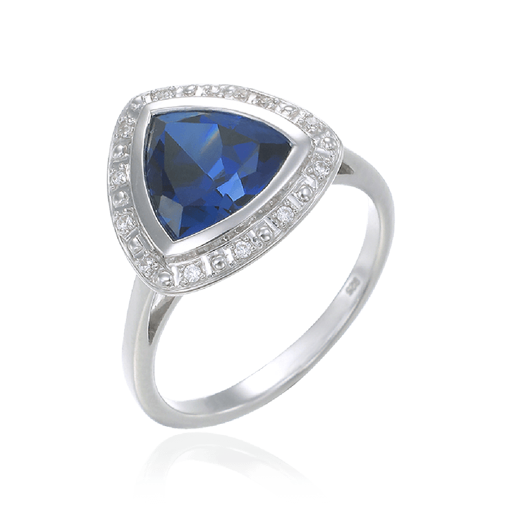 Deco Inspired Ring in Sapphire