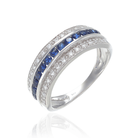 Sparkling Luscious Ring with Sapphire