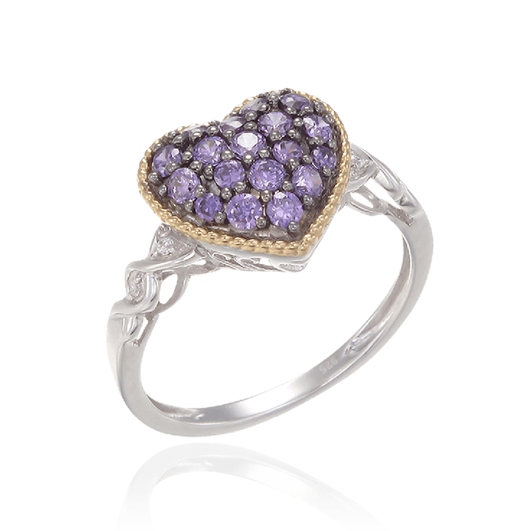 Amethyst 2025 heart rings