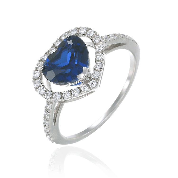 Heart shaped 2025 sapphire ring